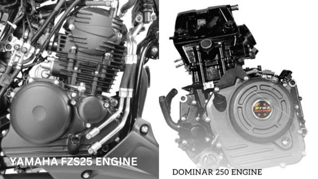 Yamaha-FZS-25-Vs-Bajaj-Dominar-250-engine